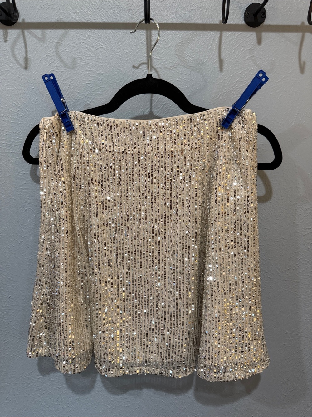 LOFT Sequin Mini Skirt in Champagne